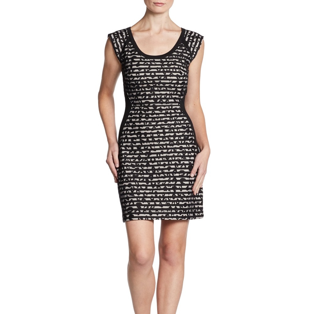 French Connection City Lace Cap Sleeve Dress